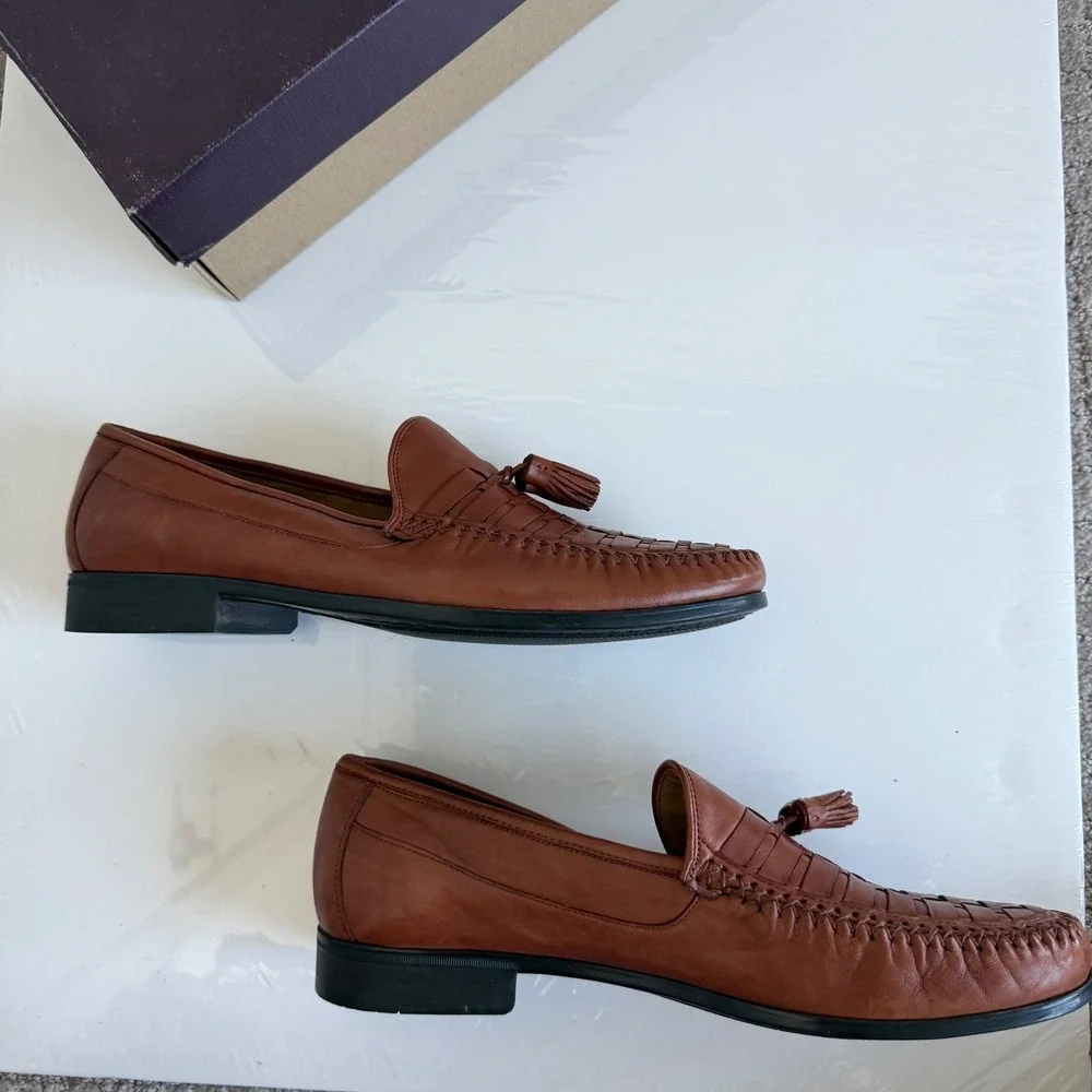 Johnston and Murphy Cresswell Woven‎ Tassel Loafer Men's Size 9
